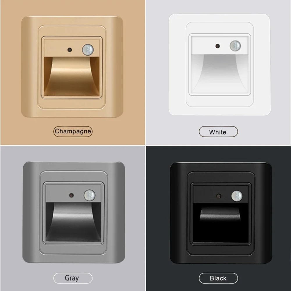 2 Вт ночник интеллектуальная лампа PIR детектор движения датчик светодиодный