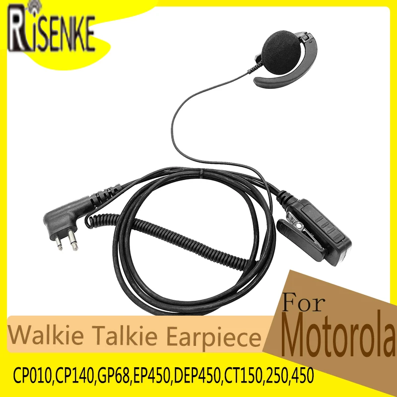 Receiver Earphone Walkie Talkie Accessories Earpiece Microphone Headset for Motorola CP010,CP140,GP68,EP450,DEP450,CT150,250,450