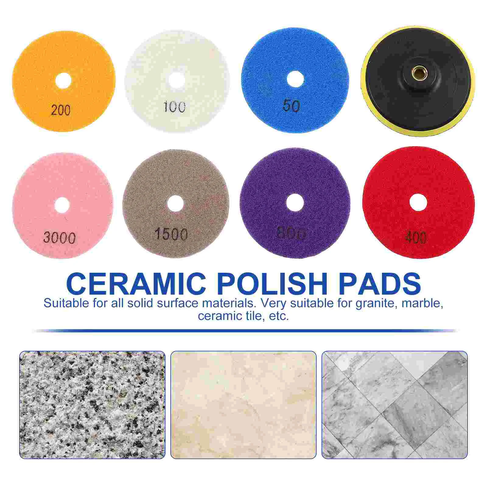 Polishing Pads Pad Granite Sanding Grinding Ceramic Polish Diamondgrinder Tools Wet Dry Kit Backer 