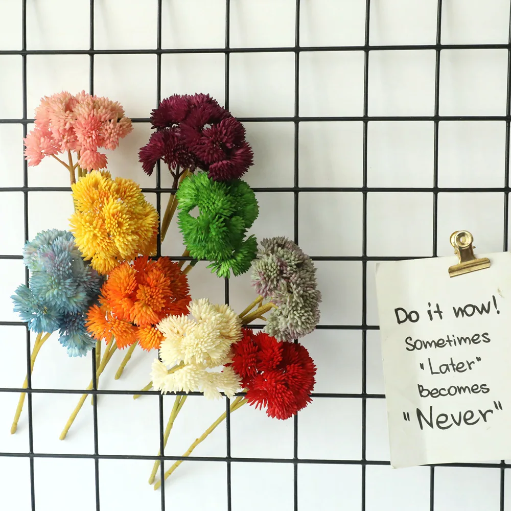 

Hydrangea Artificial Flower Soft Rubber Rice Fruit Feel Fleshy and Green Plants Mori Female Handmade