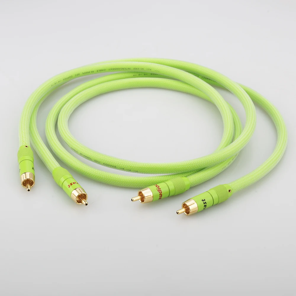 

A51 HI-End 99.9999% OFC медный кабель RCA для соединения с аудиокабелем 2RCA на RCA HIFI
