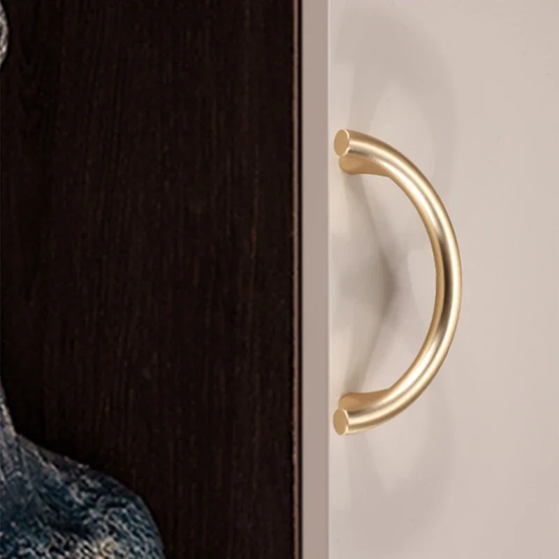 Новая полукруглая ручка для коридора дверное окно золотой цвет мебель из