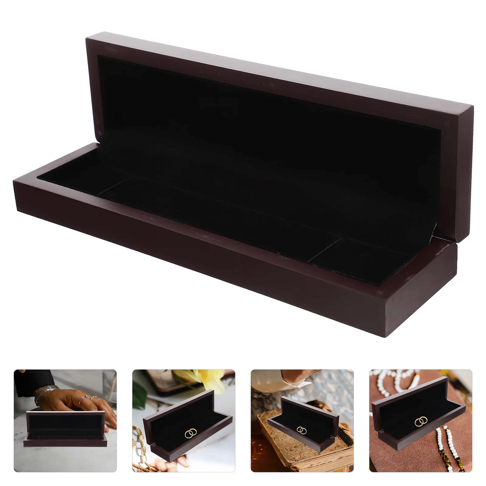 

Wooden Treasure Box Necklace Jewelry Box Ring Bearer Case Earring Jewelry Box Gift Box Bracelet Box Wooden Jewelry Storage box