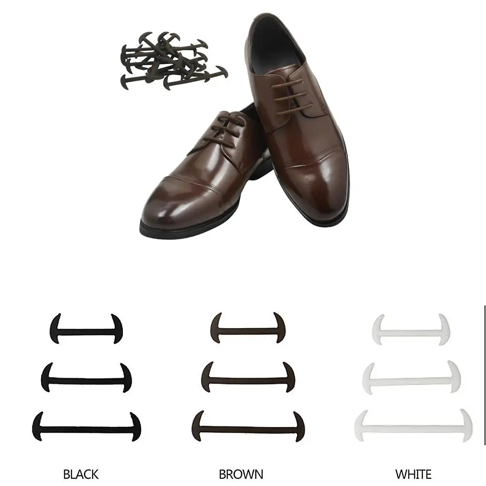 16 Pcs/Set Silicone Elastic Shoelaces Special No Tie Shoelace Lacing Kids Adult Sneakers Quick Shoe Lace New