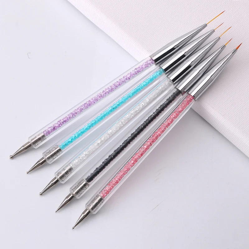 Двухсторонняя кисть для ногтей CNHIDS, акриловые кисти для ногтей, профессиональный Гель-лак для ногтей, лайнер, цветочная роспись, инструменты для маникюра