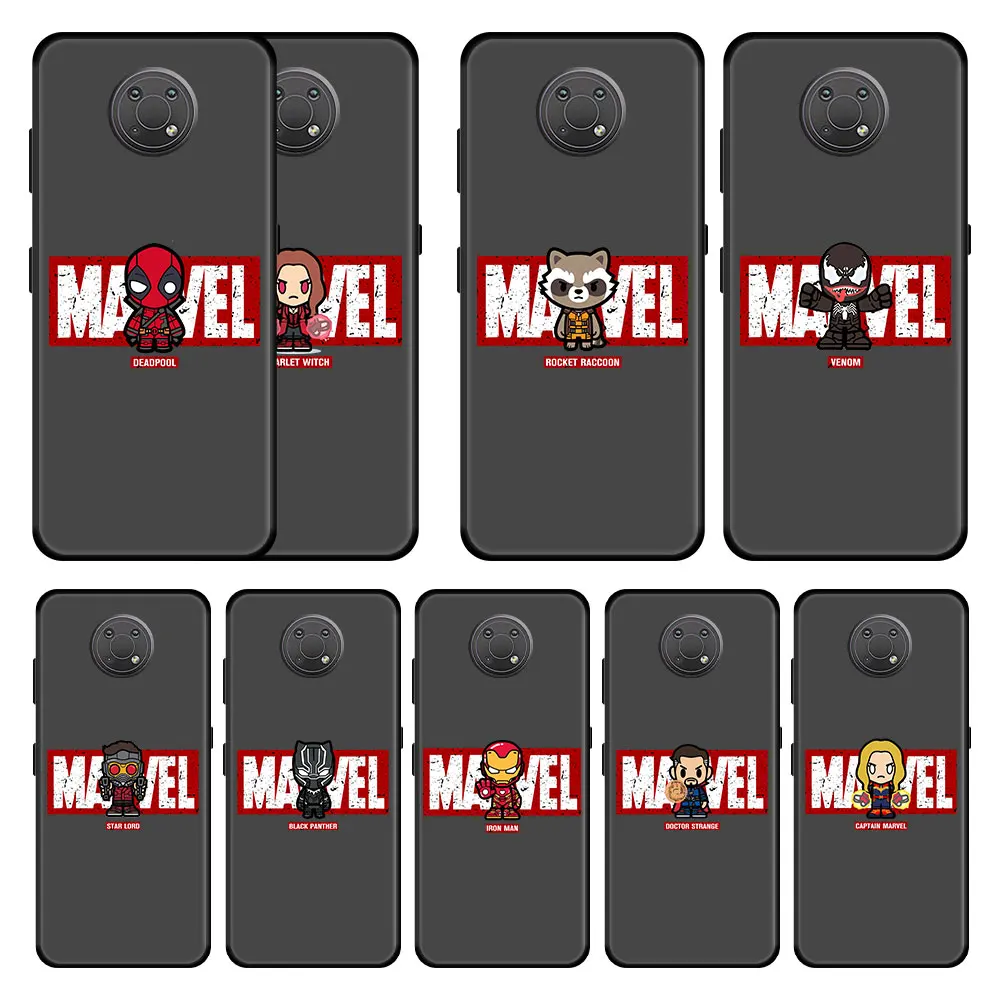 

Soft Fashion Protection Cute Marvel Ironman Hero Case Funda for Nokia G50 G10 6 XR20 5 7 G20 2 2 5 X100 1 G11 1 2 C21 Cell