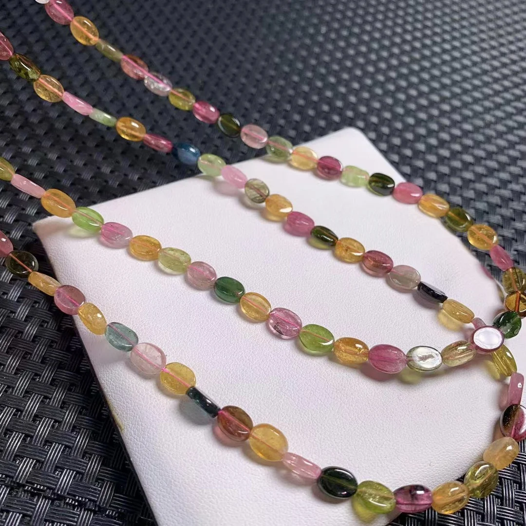 1 шт. Fengbaowu натуральный разноцветный драгоценный камень Elbaite красочное овальное