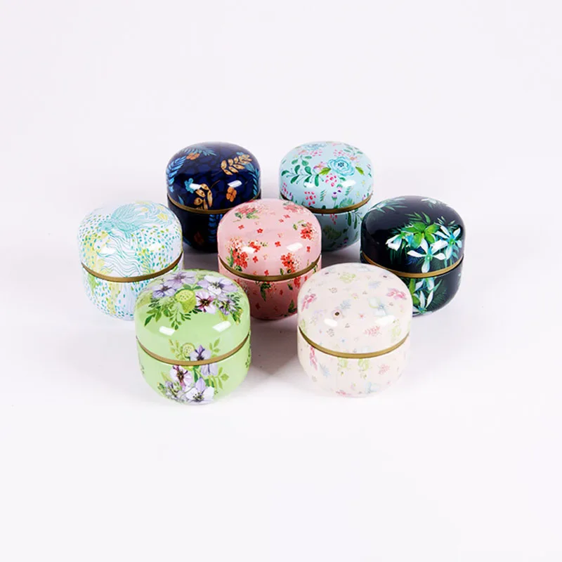

Portable Tea Box Universal Tea Storage Sealed Container Retro Pattern Printed Metal Jars Kitchen Organizer Cans Tins Box