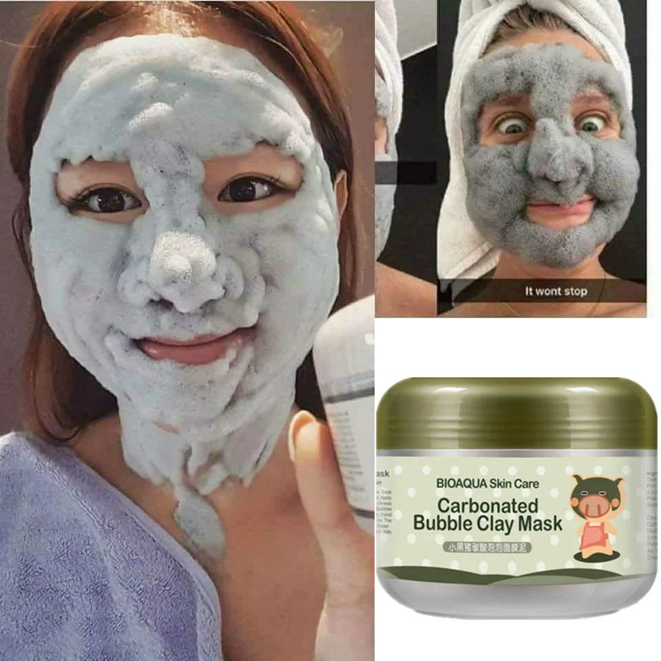 

100G Carbonated Bubble Mask Oxygen Bubble Mask Deep Cleansing Pores Acne Blackhead Removal Purifying Clay Skin Care Korean Mask