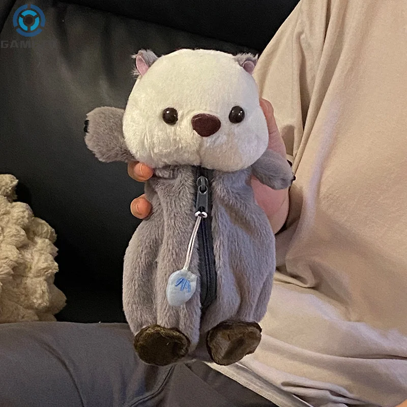 Плюшевый карандаш Морская выдра портативный держатель для ручек и маркеров