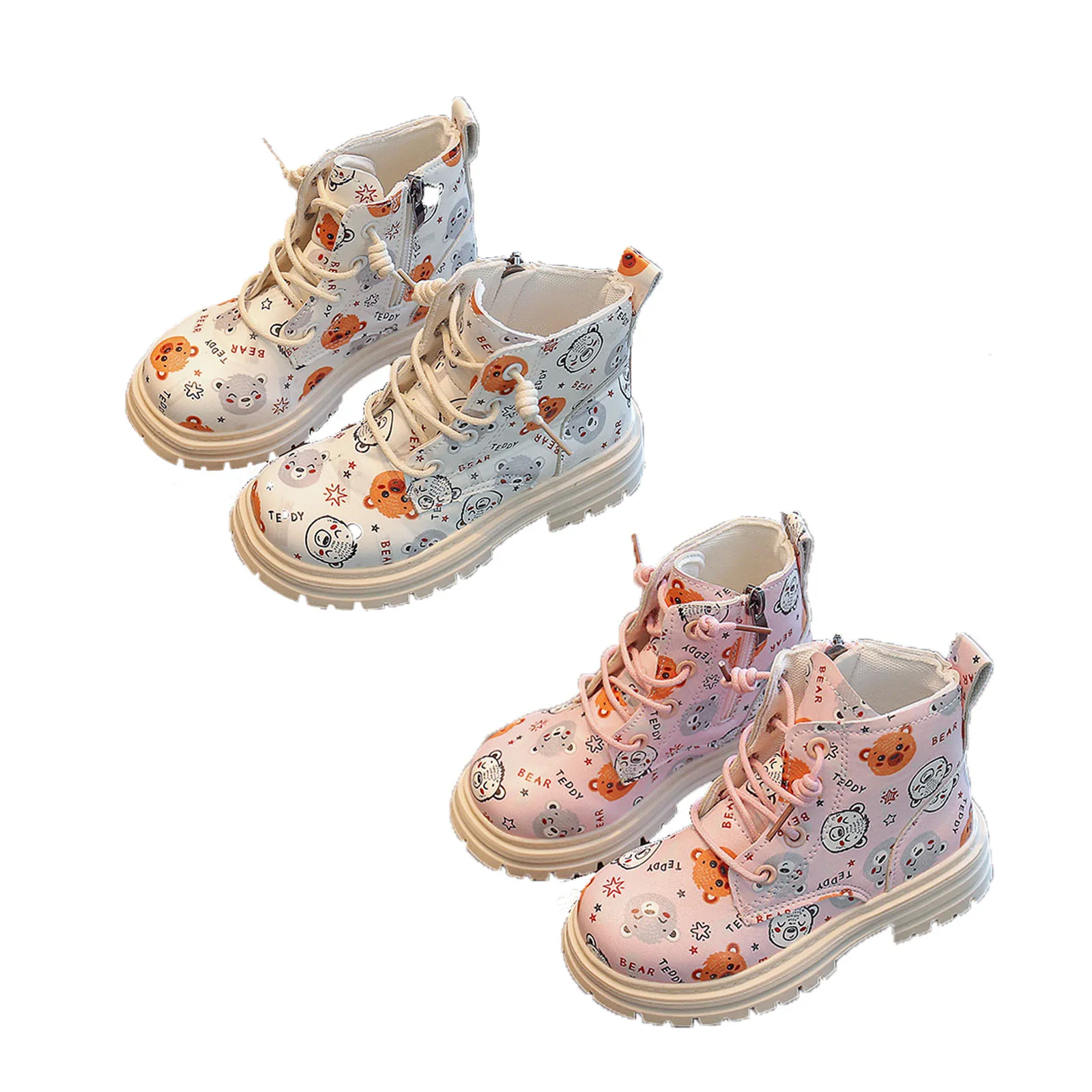 

Детские ботильоны для девочек на шнуровке с боковой молнией уличные походные удобные рабочие ботинки Треккинговая обувь