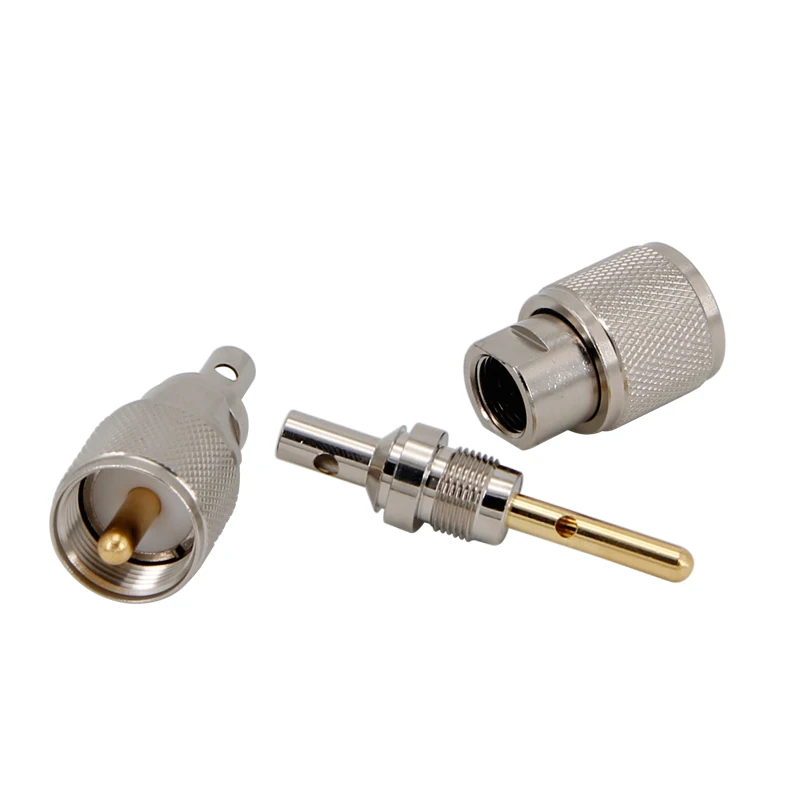 

1pcs UHF M Male Jack Bulkhead Right Angle Connector Solder 50-3 RG58 RG142 Cable Wire Terminals RF