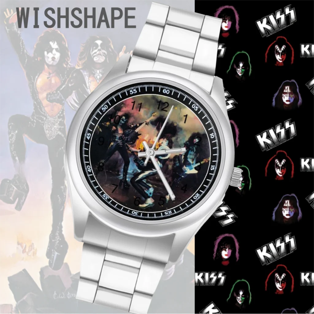 Kiss Band Quartz Watch  Steel Photo Wrist Watch Teens Outdoor Beautiful Wholesale Wristwatch