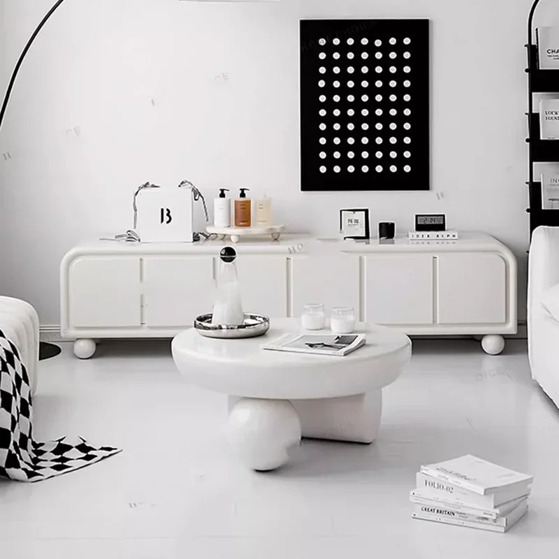 

Bedroom Modern Luxury Side Table Nordic Design White Mesa Round Table Breakfast Dining Meubles De Salon Balcony Furniture