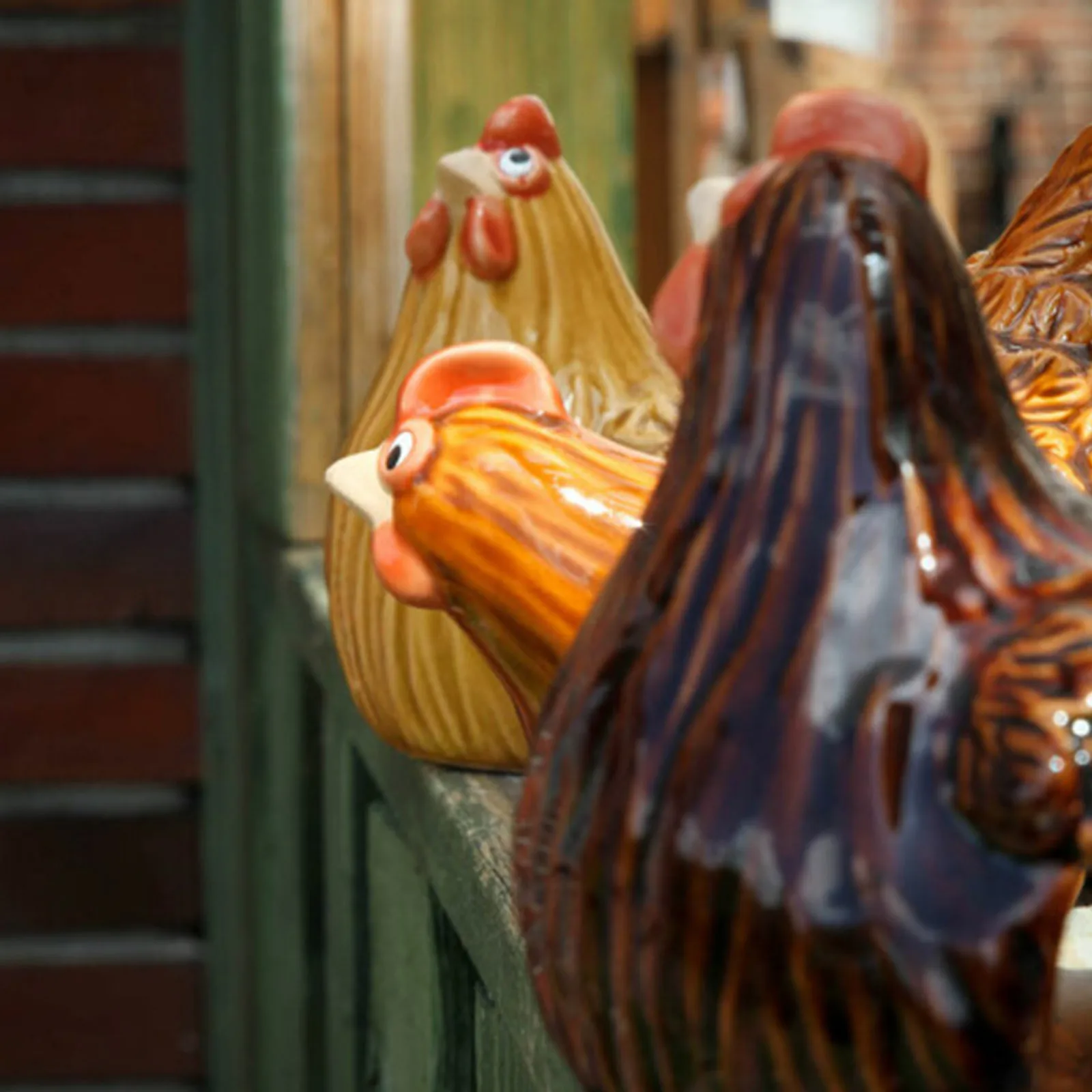 Фигурка петушка из смолы садовая статуя уличное украшение для заднего двора