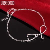 925 sterling silver o chain charm bracelet for women party engagement wedding gift fashion jewelry
