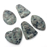 5pcs speckled stone jewelry natural stone onyx geometric water drop pendant necklace jewelry diy necklace accessories supplies