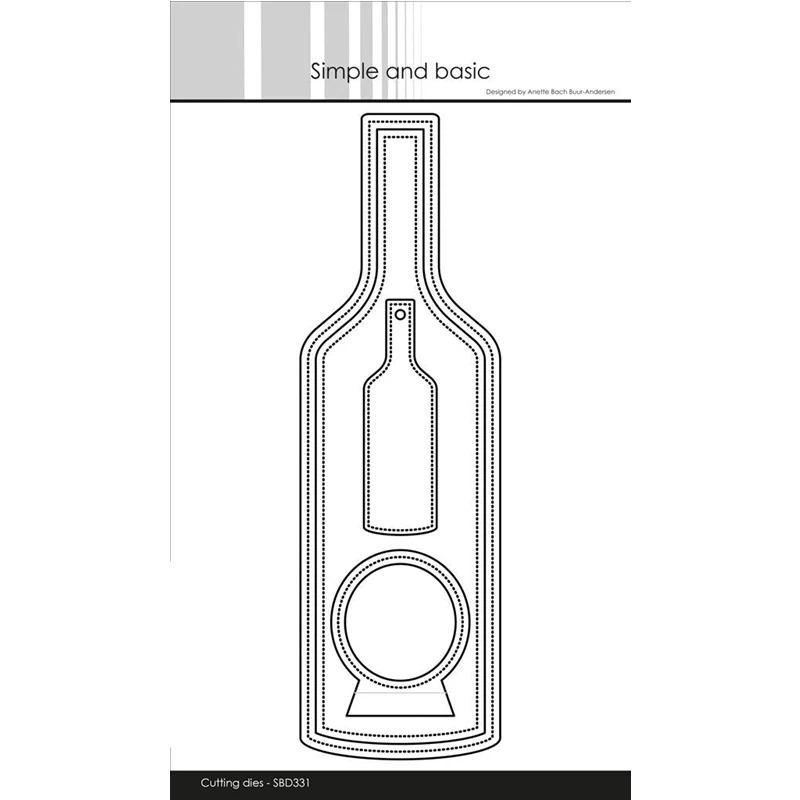 

Wine Bottle Tag Cutting Dies for New 2023 Scrapbooking Paper Making Frame Card Craft Supplies No Stamp