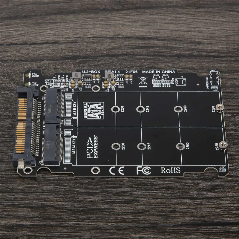 Фото 2 в 1 M.2 Nvme SATA U2PCB M.2 NVME SSD Key M Key B SSD To U.2 SFF-8639 Адаптер Pcie M2 Конвертер Детали настольного компьютера №1
