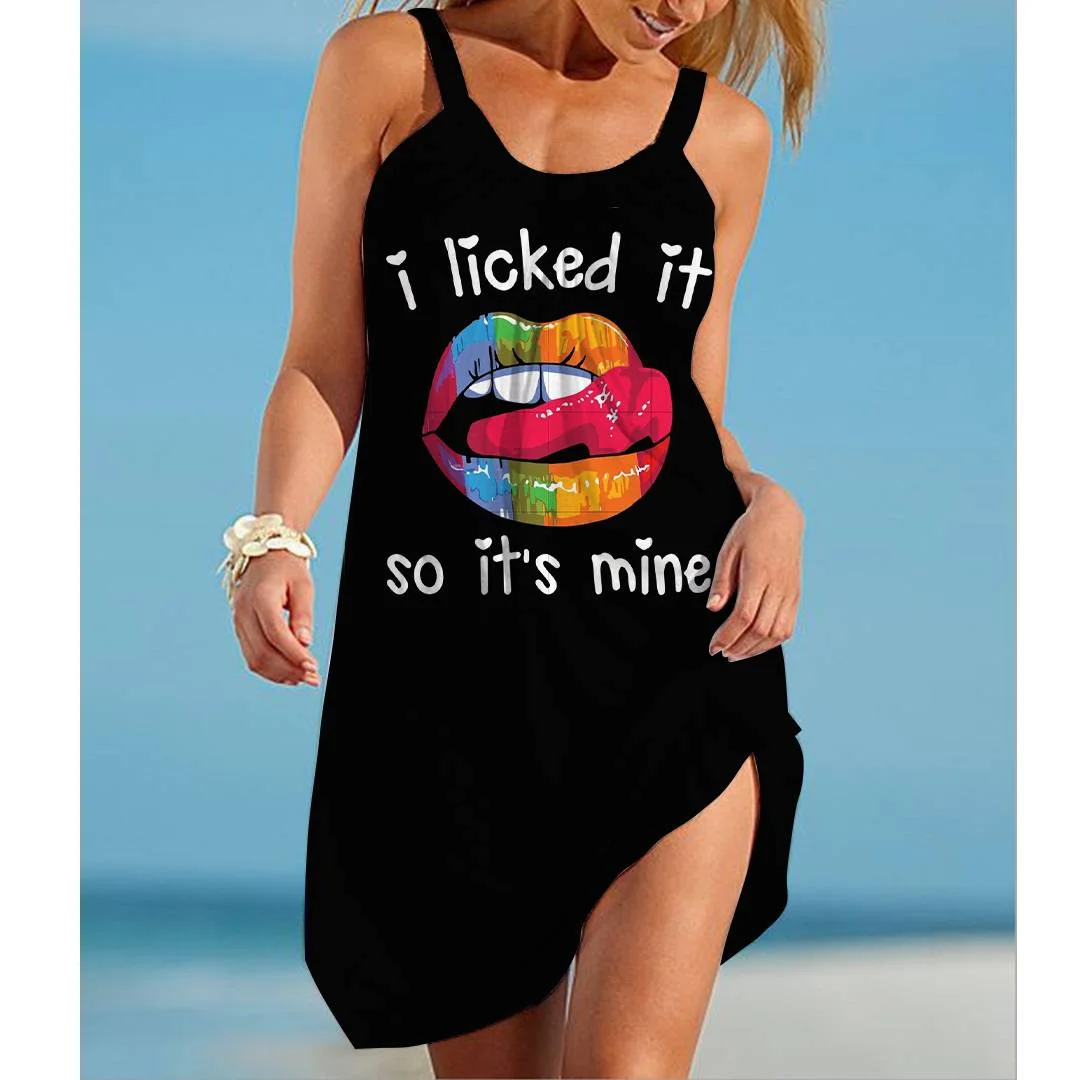

2021 New Summer Women Beach Dress Bikini Cover Up Sexy red lips Lace Hollow Crochet Swimsuit Cover-Ups Bathing Suit Beachwear
