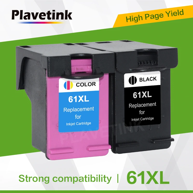 

Plavetink Remanufactured HP61 Ink Cartridge Replacement for HP 61XL for Hp Envy 4500 5530 5534 5535 Deskjet 1000 1010 1014 1050