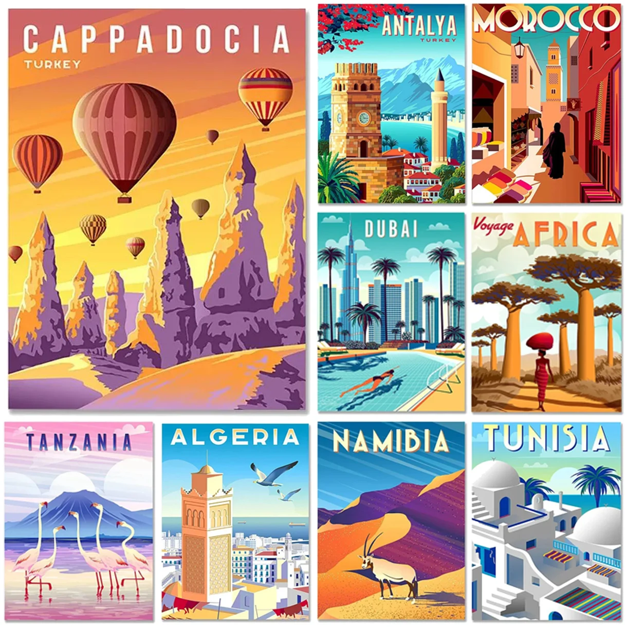 Винтажная Металлическая Вывеска Cappadocia Dubai Украшение На Стену Художественная