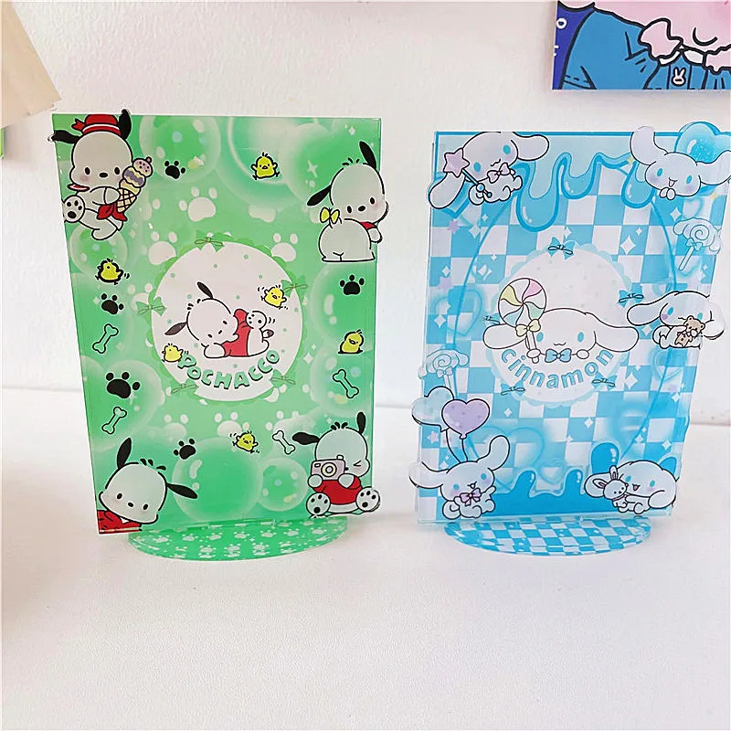 Фото Мультяшная фоторамка Sanrio Kuromi My Melody Cinnamoroll Pochacco, акриловая фоторамка Pom Pom Purin, украшение для рабочего стола №5