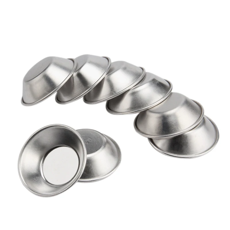 

50Pcs Aluminum Egg Tart Mold Cupcake Pie Cookie Tins Pudding Mould Baking Cups