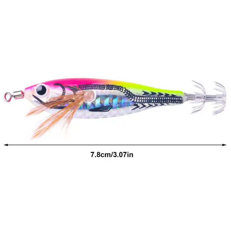 Приманки для кальмаров светящиеся в темноте 3D рыболовные приманки троллинга