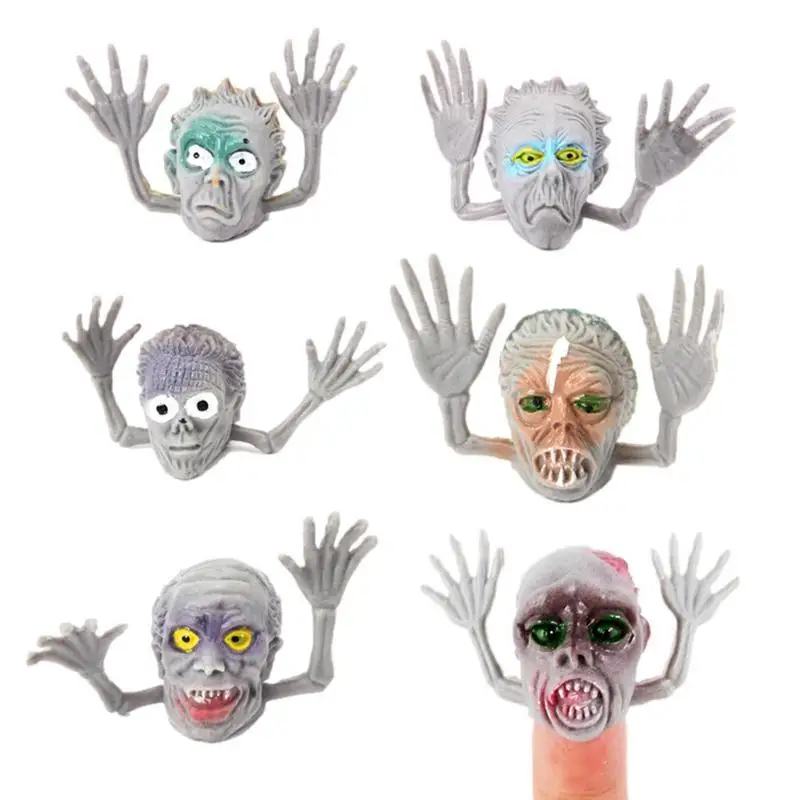 

Finger Puppet Toys For Kids 6pcs Halloween Horror Ghost Finger Puppets Halloween Finger Puppet Toys Interactive Bridge For