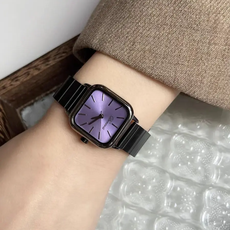 Женские квадратные кварцевые часы изысканные модные женские наручные из