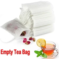 tea bags 50100pcs empty scented drawstring pouch bag 57cm food grade seal filter cook herb spice loose coffee pouches tools