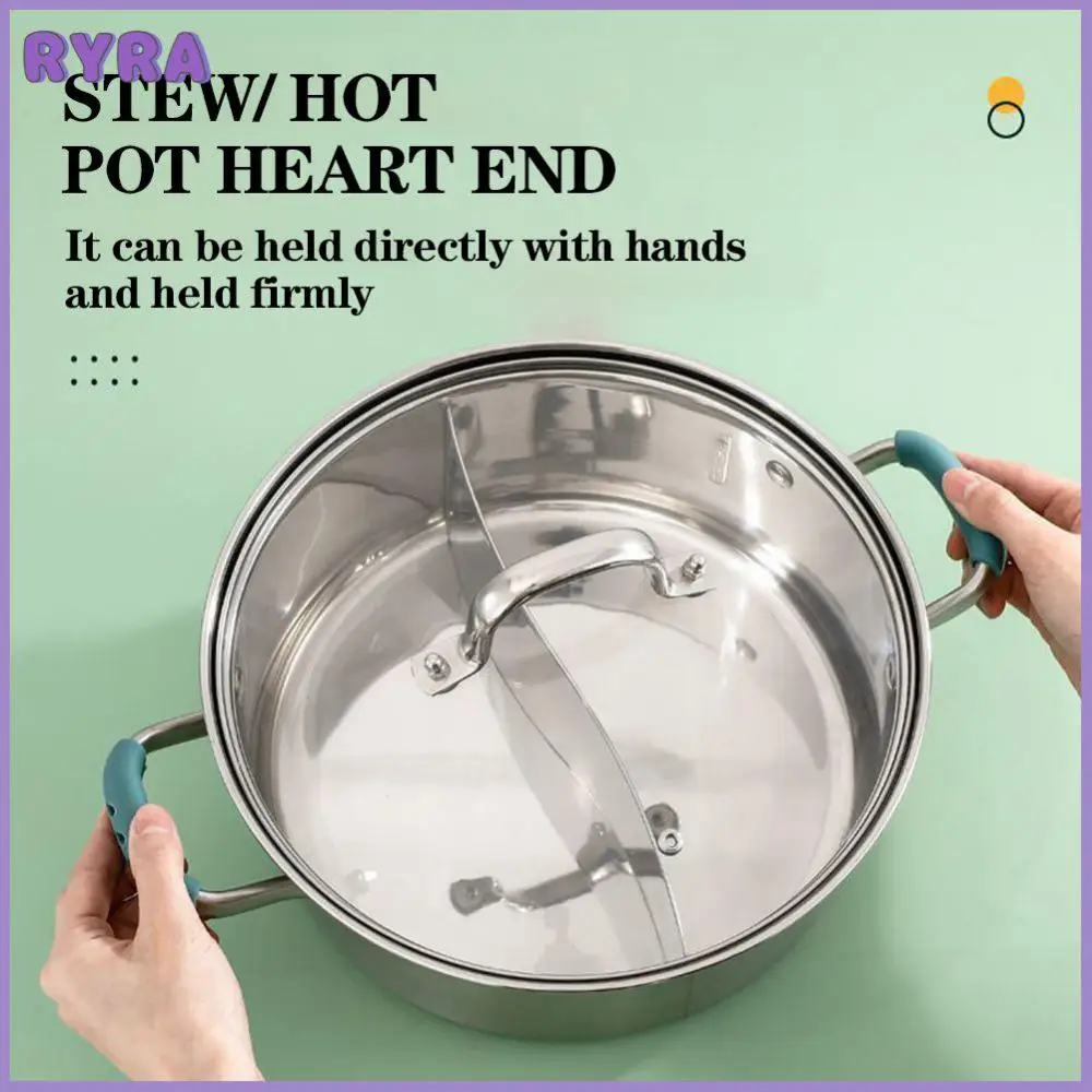 

Wear-resistant Casserole Handle Gloves Non-slip Safety Handle Ear Sleeve Non-toxic Silicone Pot Handle Cover Tasteless Comfort