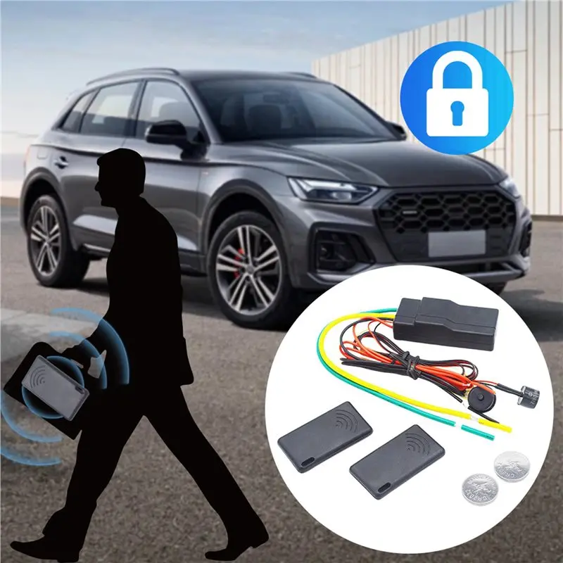 Фото 4X 12В Автомобильный иммобилайзер с защитой от угона, 2.4ГГц RFID, беспроводной блокиратор двигателя, беспроводной иммобилайзер, автоматическая блокировка №5