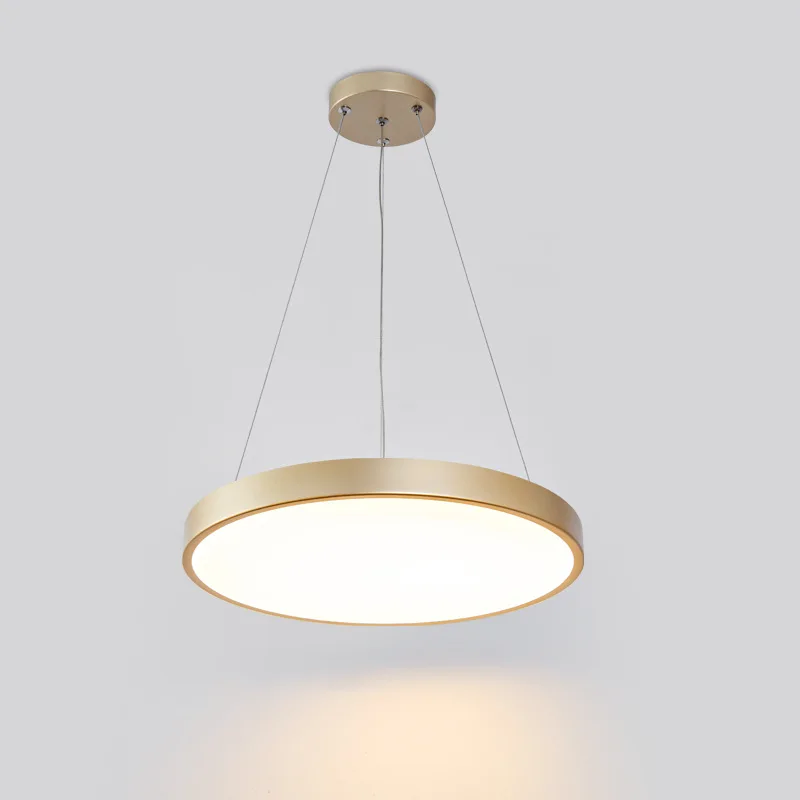 

Modern Led Gold Pendant Lamp Kitchen Dining Table Restaurant Chandelier Round Ceiling Lamp Pendant Light Home Indoor Lighting