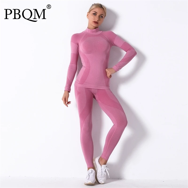 

PBQM Women's Tracksuit Suit yoga jumpsuit running workout sport set clothes for women fitness womens wear ropa mujer deportiva