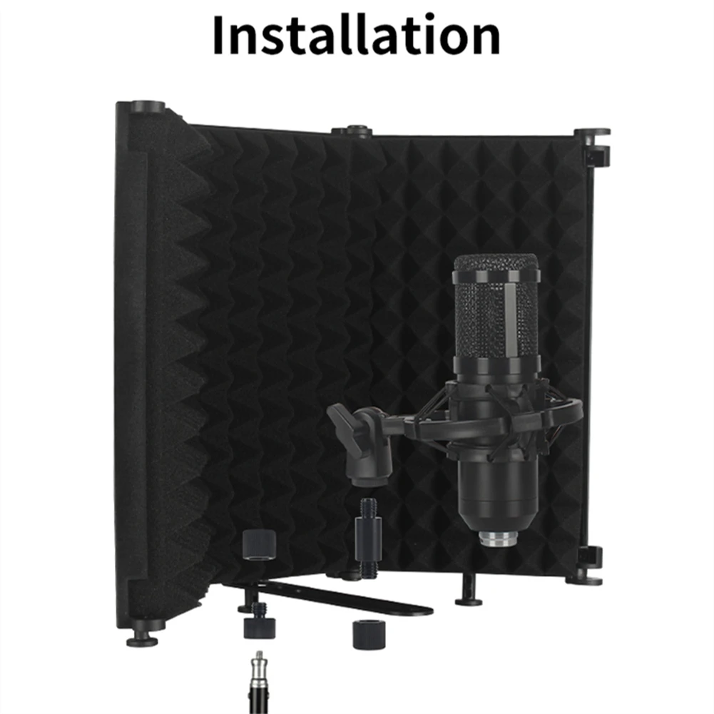 

Foldable Recording Microphone Wind Screen Board Noise Reduction Sound Absorbing Recording Microphone Wind Screen Shield Plate