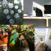 Sun Catcher naklejki ścienne Rainbow lusterko okienne naklejki okno dekoracyjne do sypialni naklejka na wystrój domu twórca tęczy 4