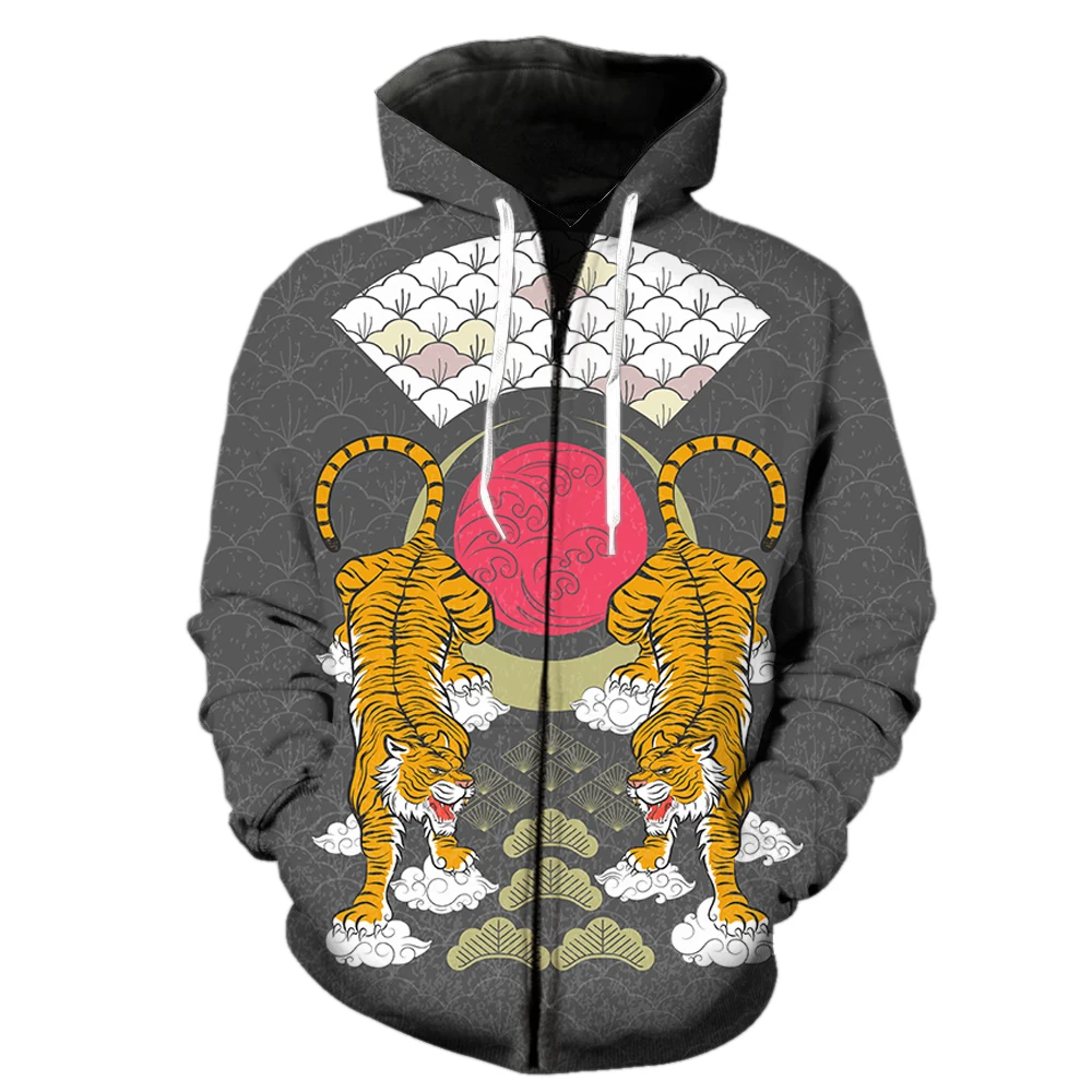 

Толстовка мужская с длинным рукавом, на молнии, в стиле Харадзюку