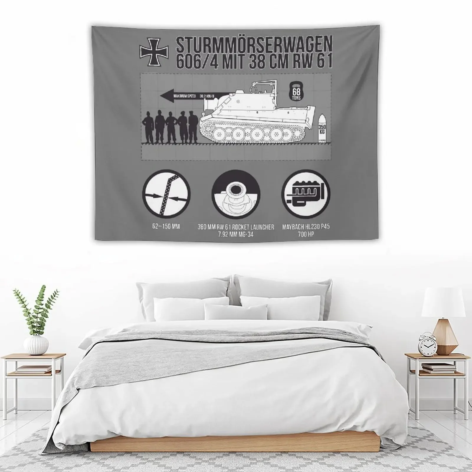 Неформативная физиография от Sturmtiger гобелен украшение настенный декор подвесной