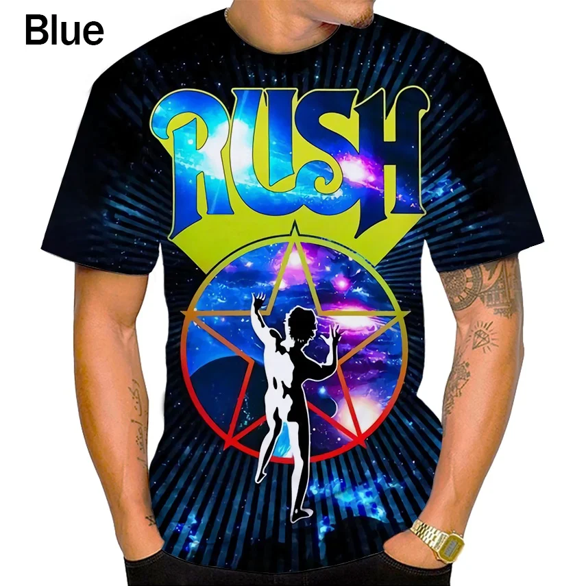 

New 3D Printing Men's Casual T-shirt Summer Short-sleeved Round Neck Men's T-shirt Personality Hip-hop Star Funny