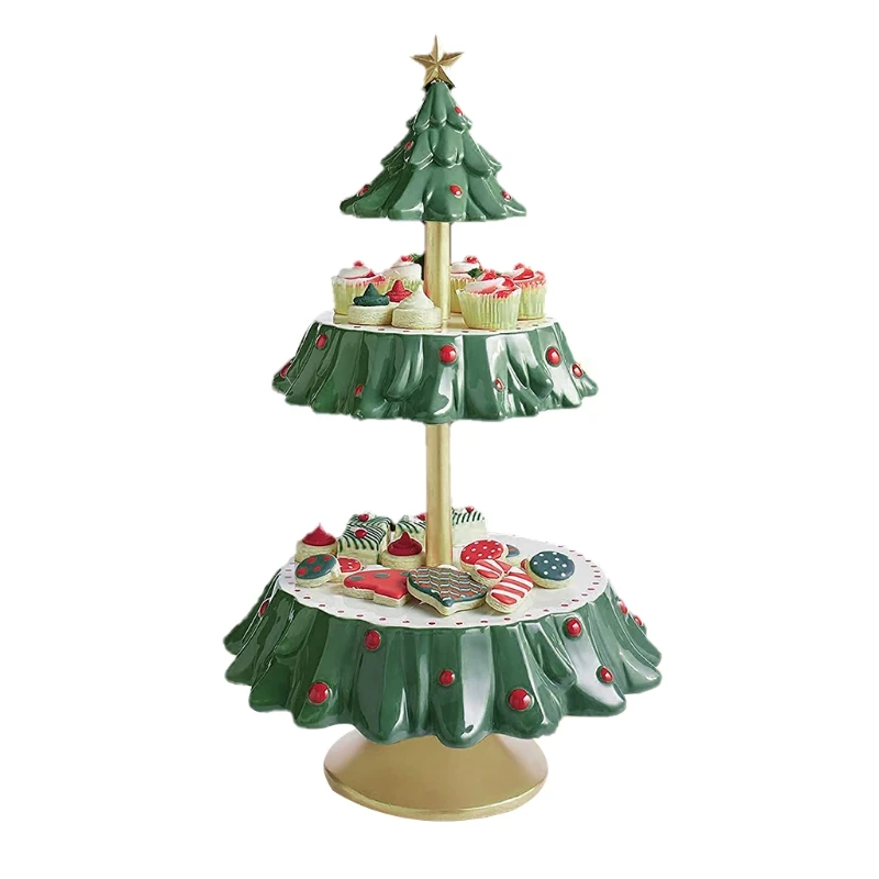 

Подставка для закусок в форме рождественской елки, миски для закусок, подставки для фруктов, тарелки для рождественской вечеринки, украшени...