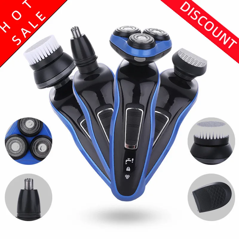 4d Three-head Floating Veneer Knife Mesh Men's Razor Washed Planing Beard Knife