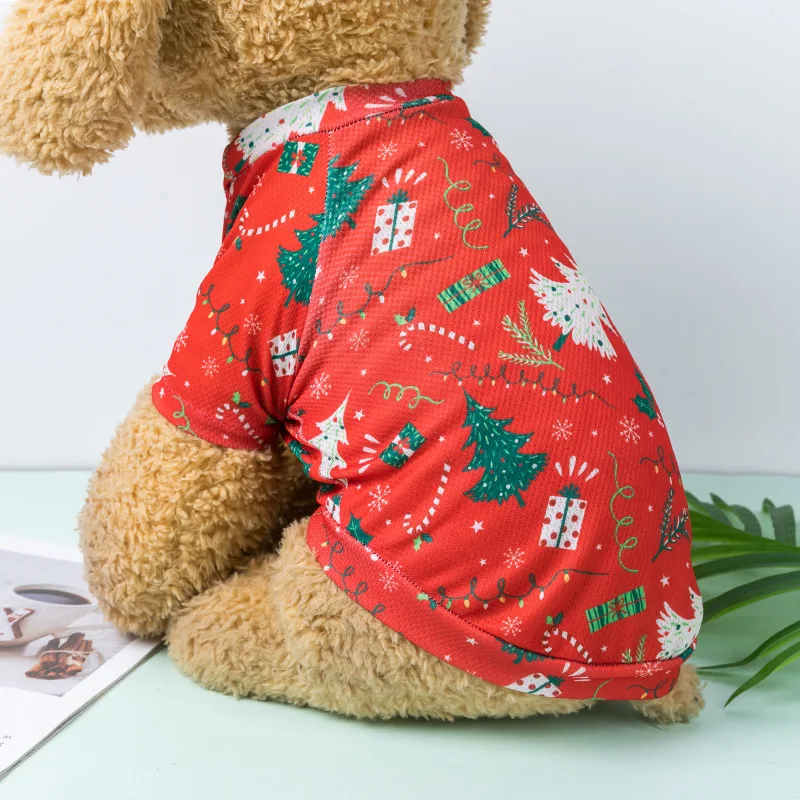Новинка 2022 Рождественская Одежда для собак футболка с милым принтом домашних