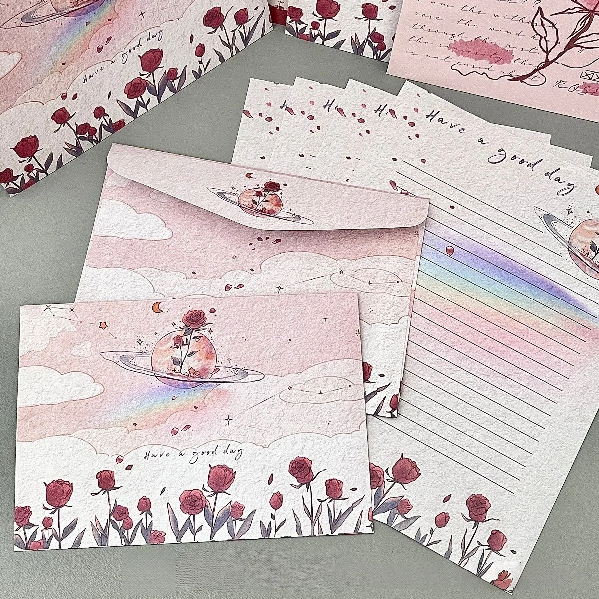 

Набор из 4 романтических блокнотов с рисунком роз