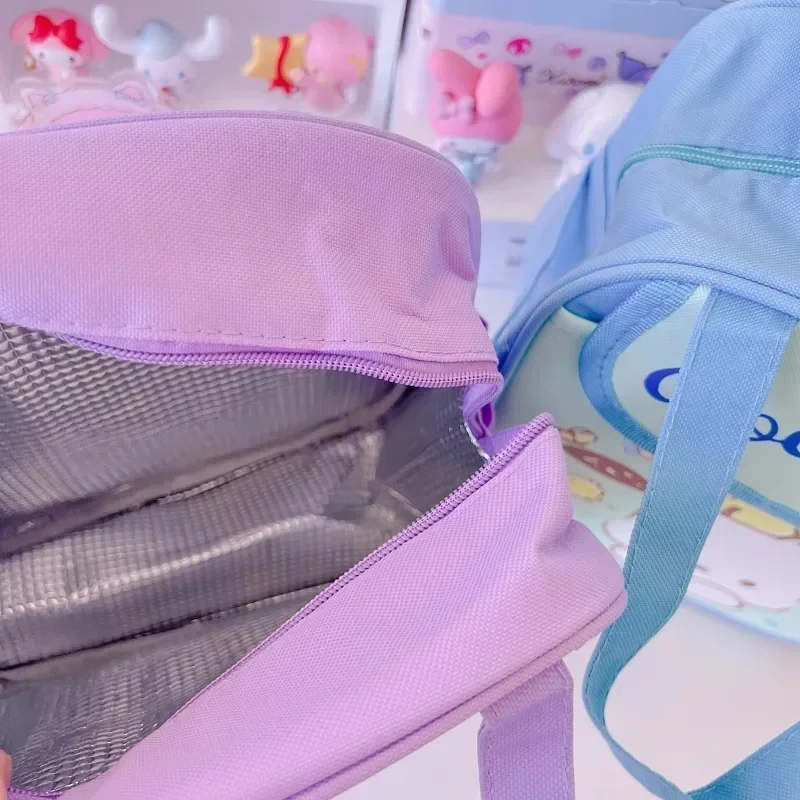 Kawaii Sanrio Kuromi Ланч-бокс Аниме My Melody Cinnmoroll Дорожный Термос Школьный Завтрак Большая