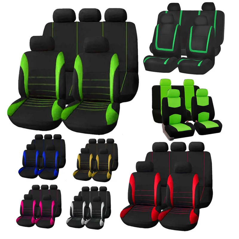 

2/5Seats Fabric Car Seat Covers For Mercedes Benz GLS Class SLC SLK X Class A AMG C63 AMG Viano Auto Seat Cover Car Accessories