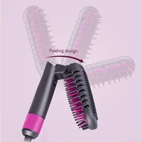 foldable straight hair brush portable hair straightener household ceramic heating anti scalding straight hair comb