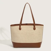 hand woven bag for women 2022 fashion summer straw beach bags designer handbag ladies casual large capacity shoulder bucket bag