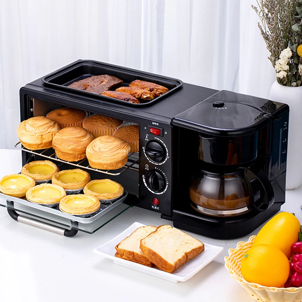 

3 в 1, многофункциональная машина для завтрака, 3D стерео кофеварка с циркулирующим горячим воздухом, духовка, машина для жарки, домашняя машина для завтрака